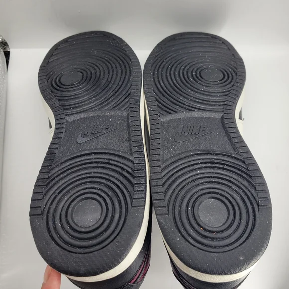 Nike Court Vision Men's Burgundy Black High-Top Sneakers US 10.5 DN 3577-600 - Picture 12 of 13